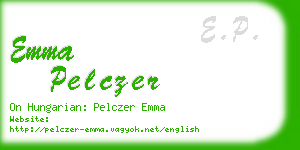 emma pelczer business card